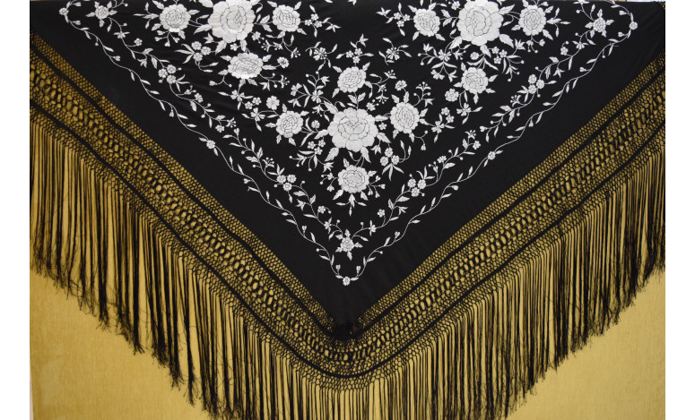 Mantón mano seda 140cm