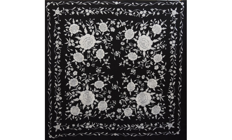 Mantón mano seda 140cm