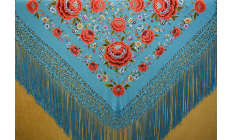 Mantón mano seda 140cm