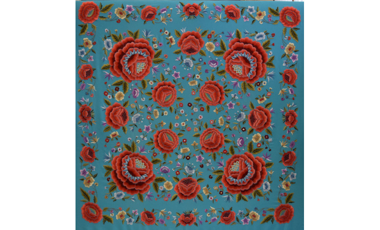 Mantón mano seda 140cm