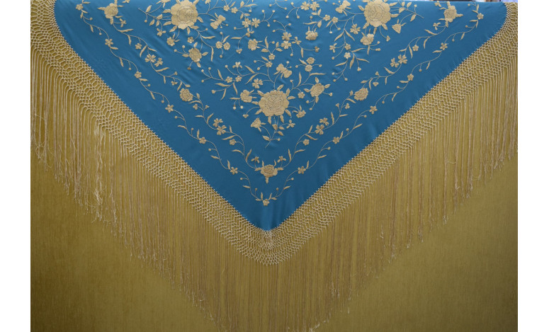 Mantón mano seda 115cm