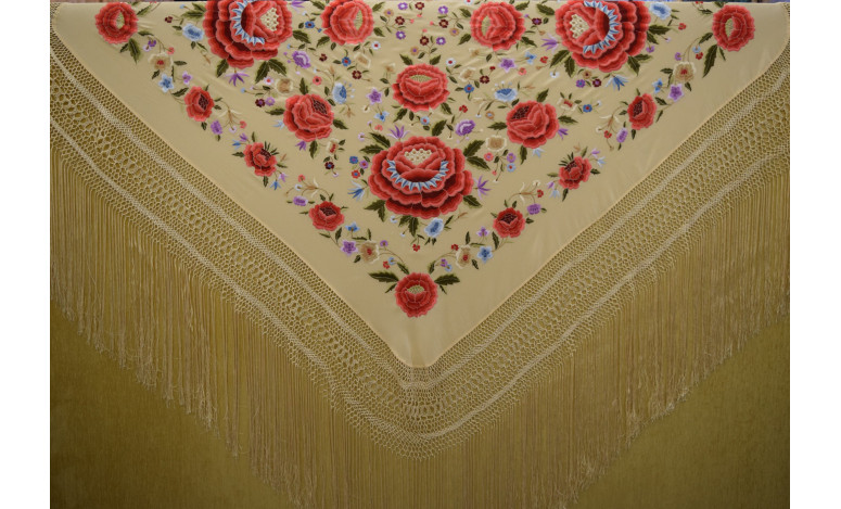 Mantón mano seda 140cm