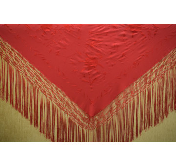 Mantón bordado a mano en seda 115 cm 2