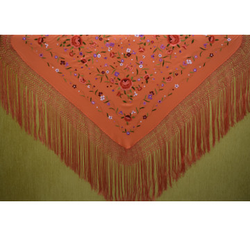 Mantón mano seda 115cm 2