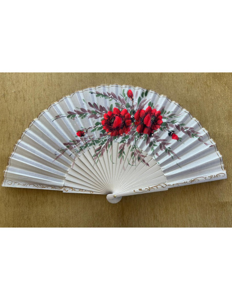 Abanico medio pericón rosas