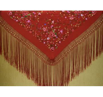 Mantón mano seda 115cm 2
