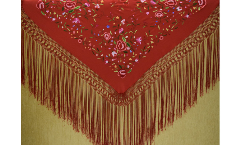 Mantón mano seda 115cm