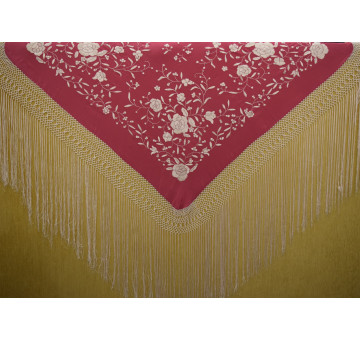 Mantón mano seda 115cm 2