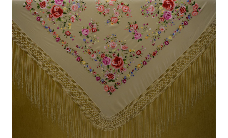 Mantón mano seda 140cm