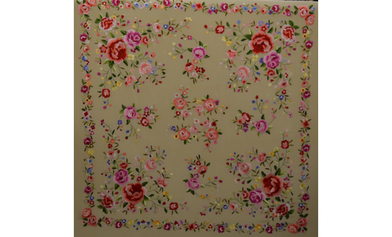 Mantón mano seda 140cm
