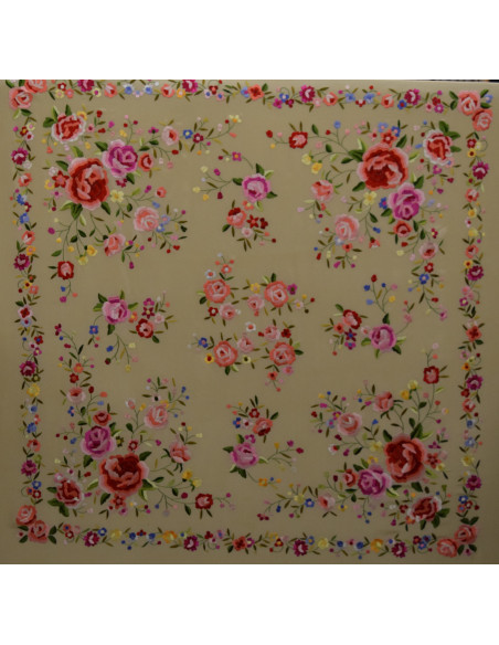 Mantón mano seda 140cm