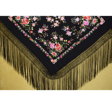 Mantón mano seda 140cm 2