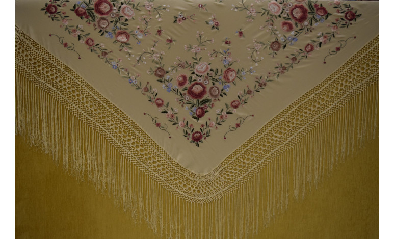Mantón mano seda 145cm