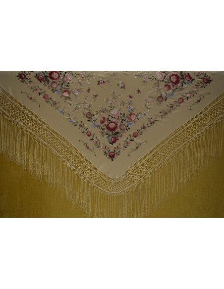 Mantón mano seda 145cm