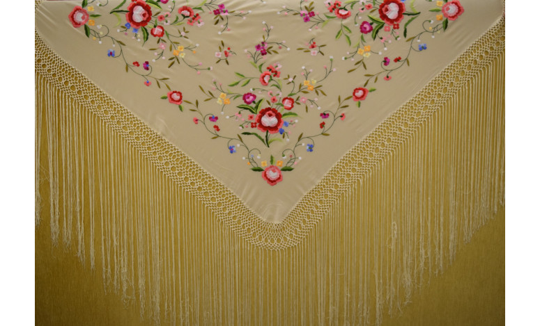Mantón mano seda 115cm
