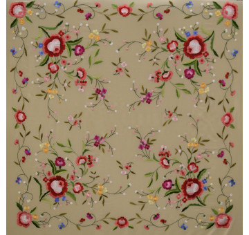 Mantón mano seda 115cm 2