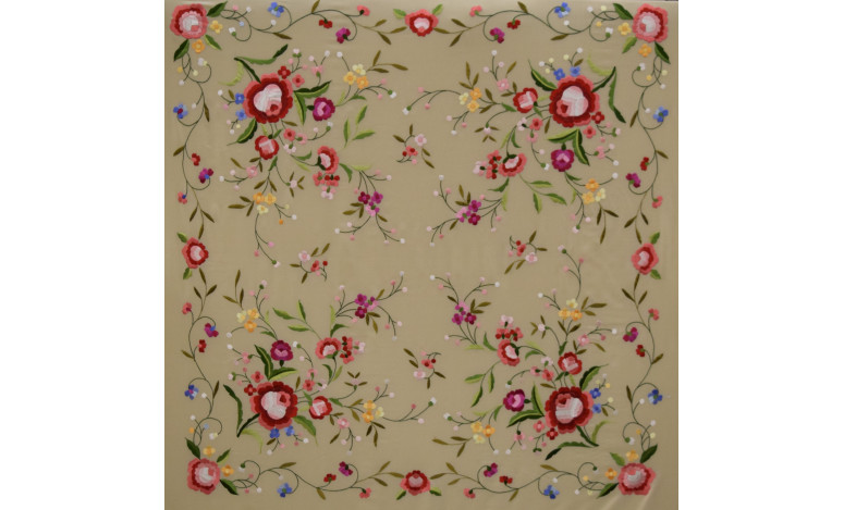 Mantón mano seda 115cm