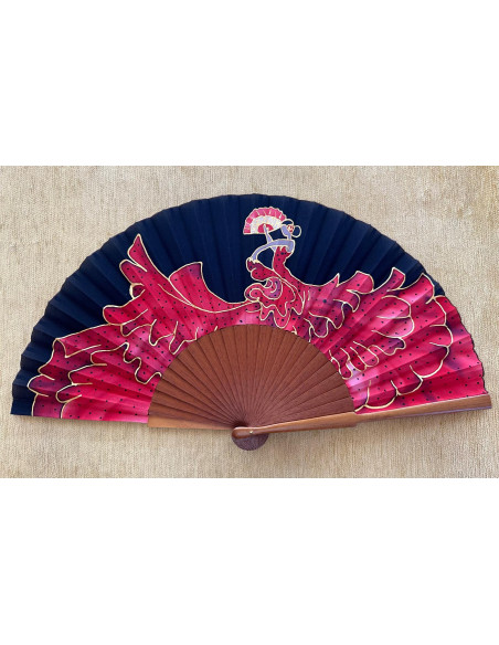 Abanico seda flamenca