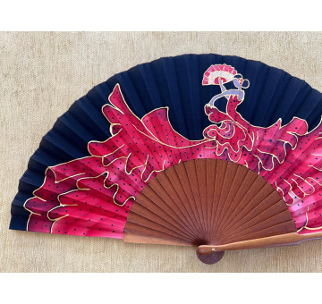 Abanico seda flamenca 2
