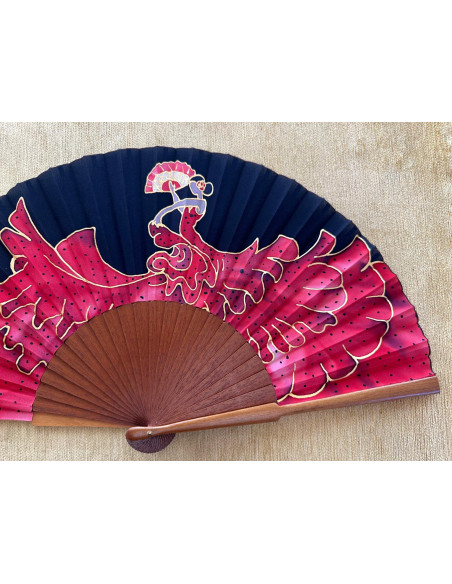 Abanico seda flamenca