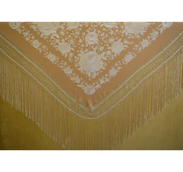 Mantón mano seda 140cm 2
