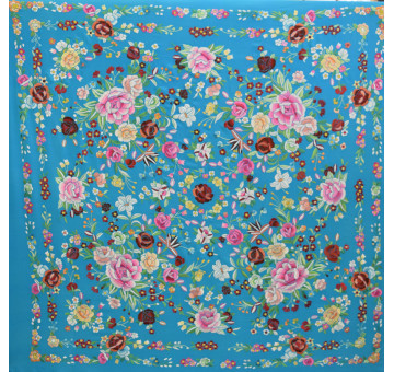 Mantón mano seda 140cm 2