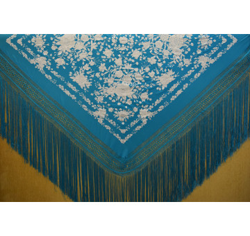 Mantón mano seda 140cm 2