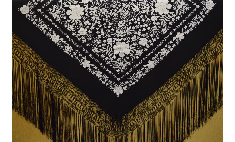 Mantón mano seda 140cm