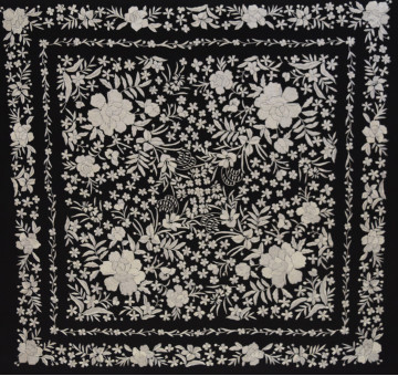Mantón mano seda 140cm 2