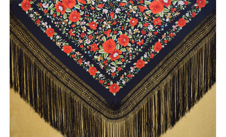 Mantón mano seda 140cm