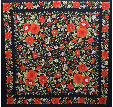 Mantón mano seda 140cm 2