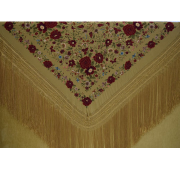 Mantón mano seda 140cm 2