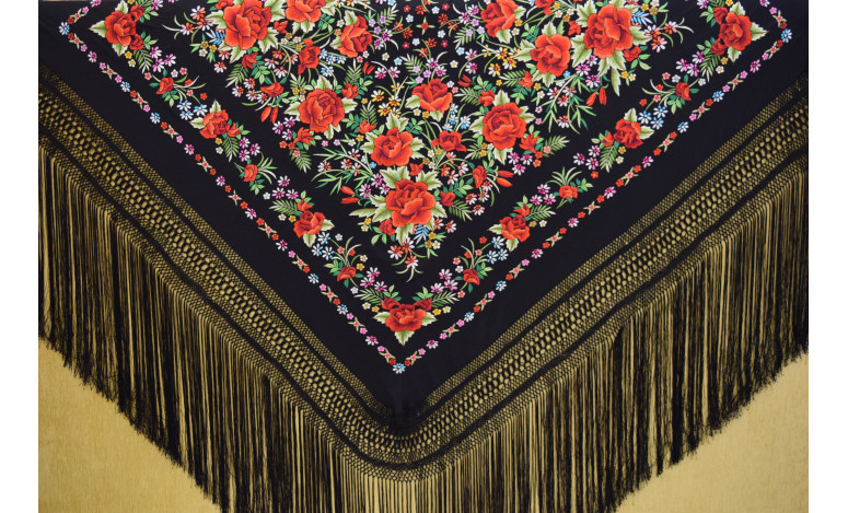 Mantón mano seda 140 cm