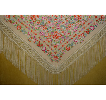 Mantón mano seda 140cm