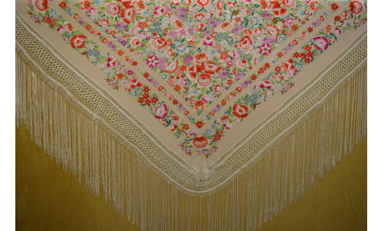 Mantón mano seda 140cm