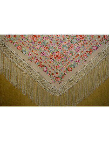 Mantón mano seda 140cm