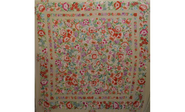 Mantón mano seda 140cm