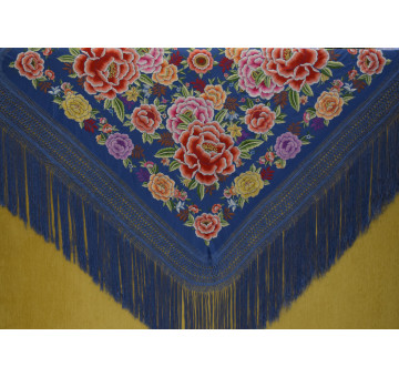 Mantón mano seda 140cm 2
