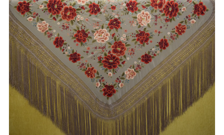 Mantón mano seda 140cm