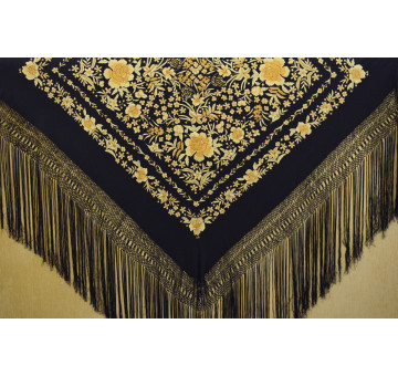 Mantón mano seda 140cm 2