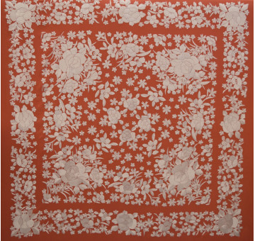 Mantón mano seda 140cm 2