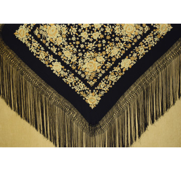 Mantón mano seda 140cm 2