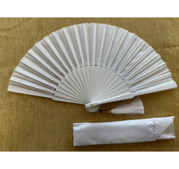 Abanico seda liso con funda