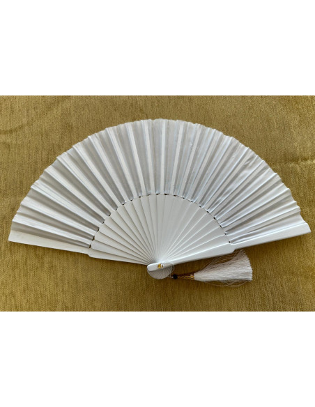 Abanico seda liso con funda
