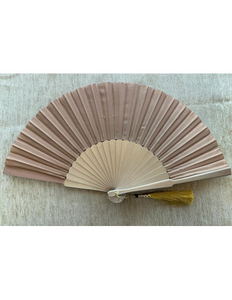 Abanico seda liso con funda