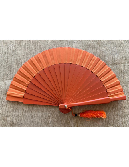 Abanico mini seda liso con funda