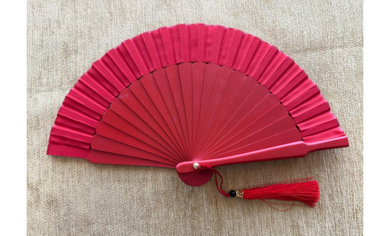 Abanico mini seda liso con funda