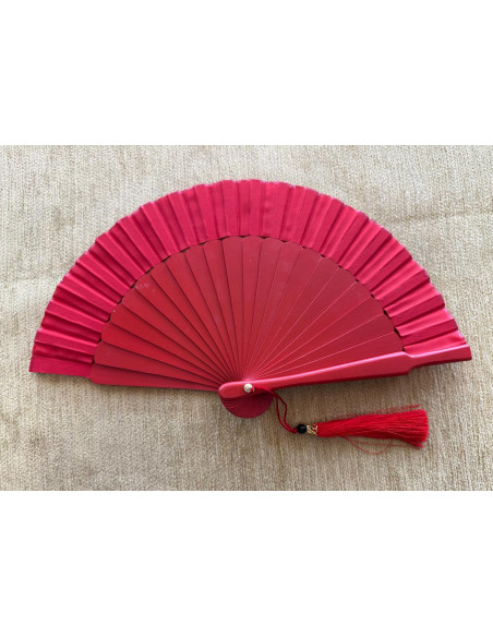 Abanico mini seda liso con funda