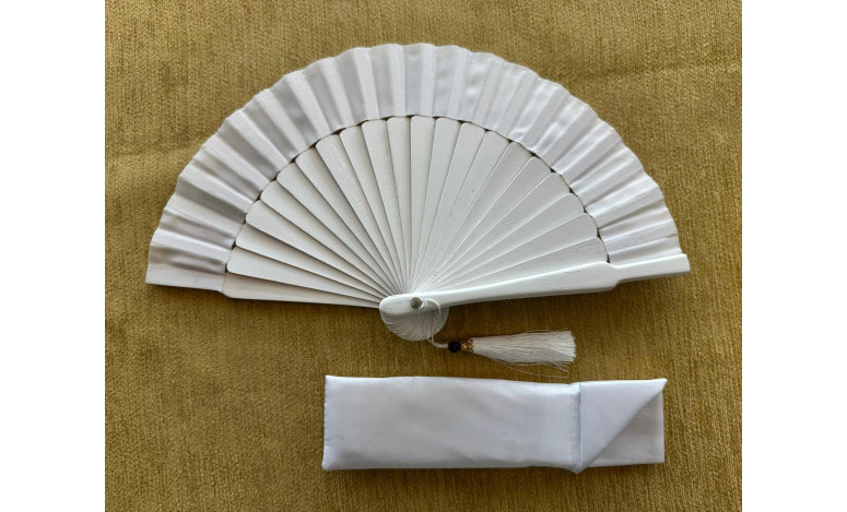 Abanico mini seda liso con funda