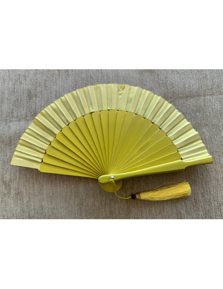 Abanico mini seda liso con funda